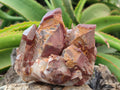 Natural Red Hematoid Quartz Clusters x 2 From Karoi, Zimbabwe - Toprock Gemstones and Minerals 