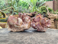 Natural Red Hematoid Quartz Clusters x 2 From Karoi, Zimbabwe - Toprock Gemstones and Minerals 