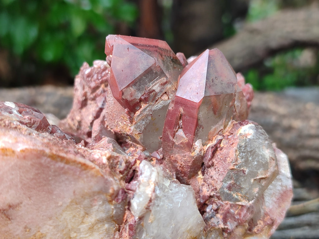 Natural Red Hematoid Quartz Clusters x 2 From Karoi, Zimbabwe - Toprock Gemstones and Minerals 