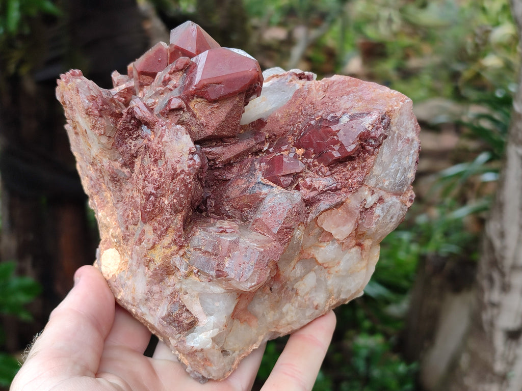 Natural Red Hematoid Quartz Clusters x 2 From Karoi, Zimbabwe - Toprock Gemstones and Minerals 