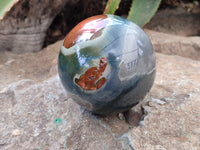 Polished Polychrome Jasper Spheres x 2 From Mahajanga, Madagascar - Toprock Gemstones and Minerals 
