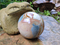 Polished Polychrome Jasper Spheres x 2 From Mahajanga, Madagascar - Toprock Gemstones and Minerals 
