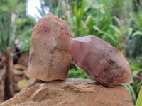 Natural Red Hematoid Quartz Clusters x 6 From Karoi, Zimbabwe - Toprock Gemstones and Minerals 