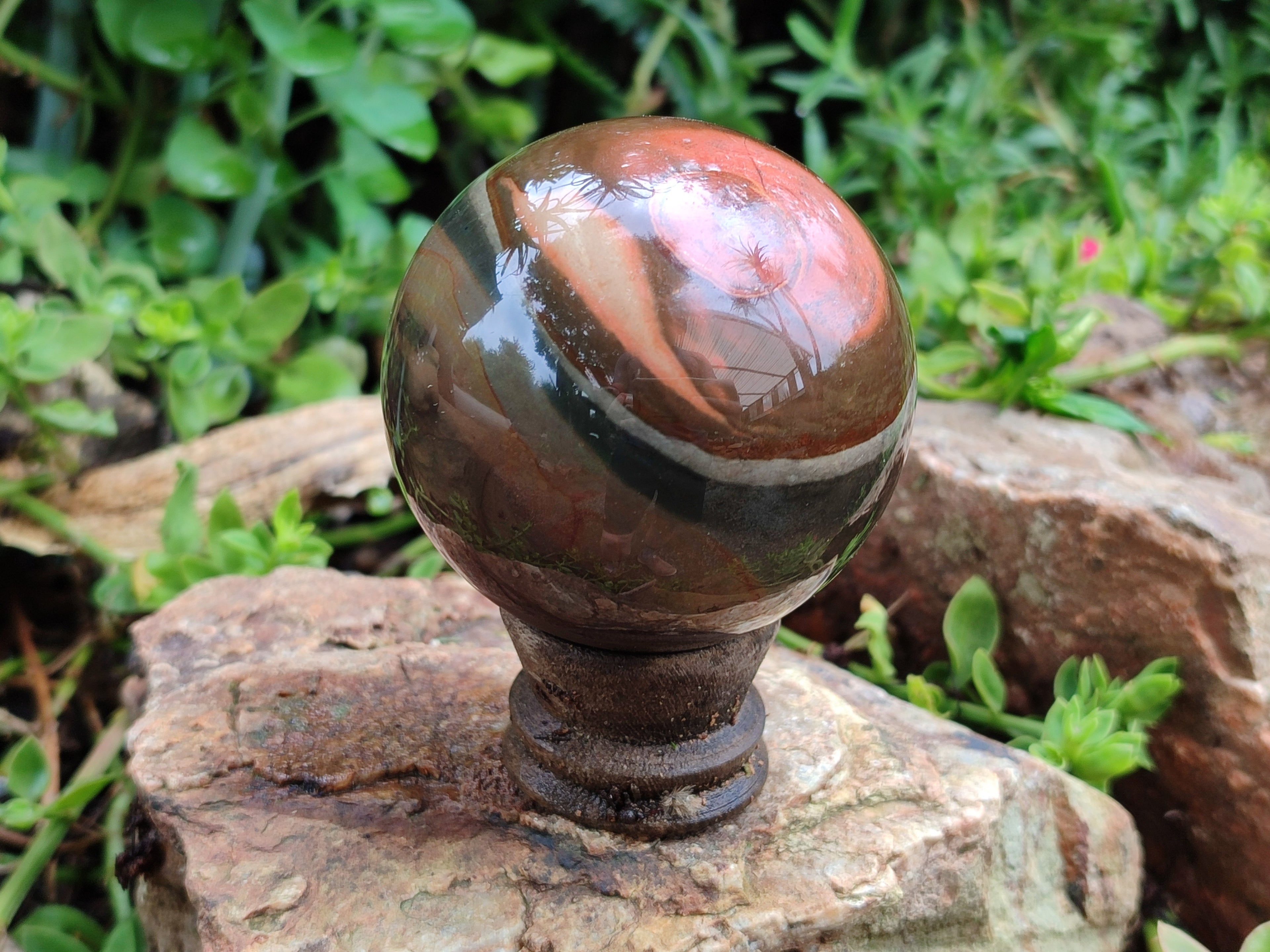 Polished Polychrome Jasper Spheres x 4 From Mahajanga, Madagascar - Toprock Gemstones and Minerals 