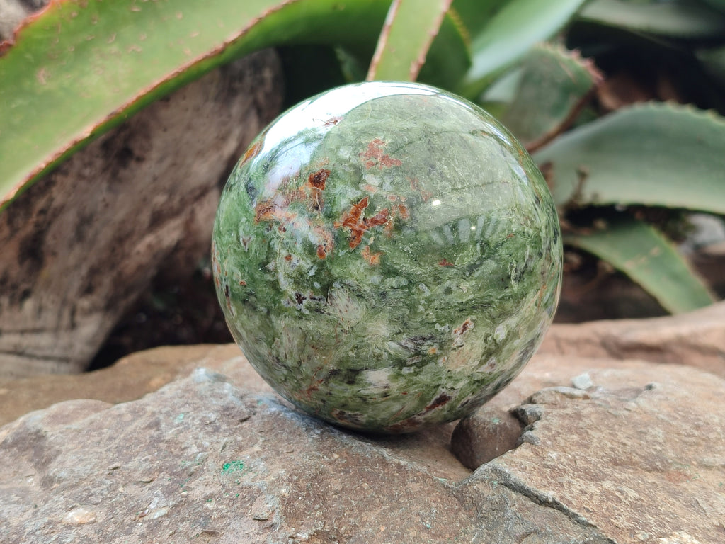 Polished Chrysoprase Spheres x 3 From Madagascar - Toprock Gemstones and Minerals 