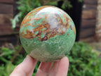 Polished Chrysoprase Spheres x 3 From Madagascar - Toprock Gemstones and Minerals 