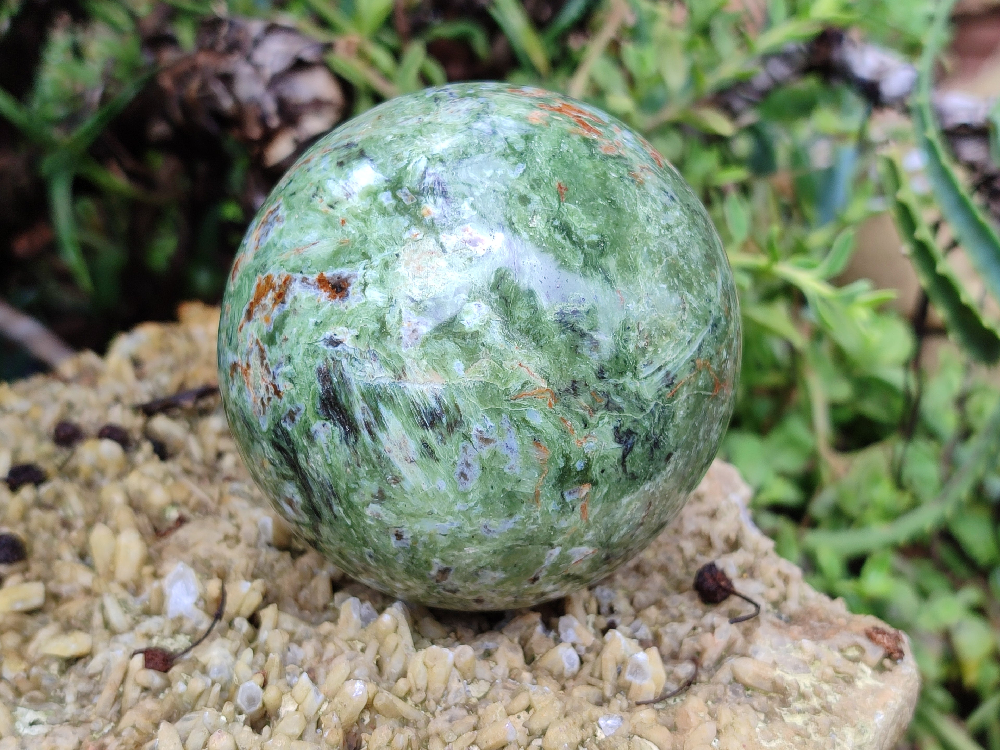 Polished Chrysoprase Spheres x 3 From Madagascar - Toprock Gemstones and Minerals 