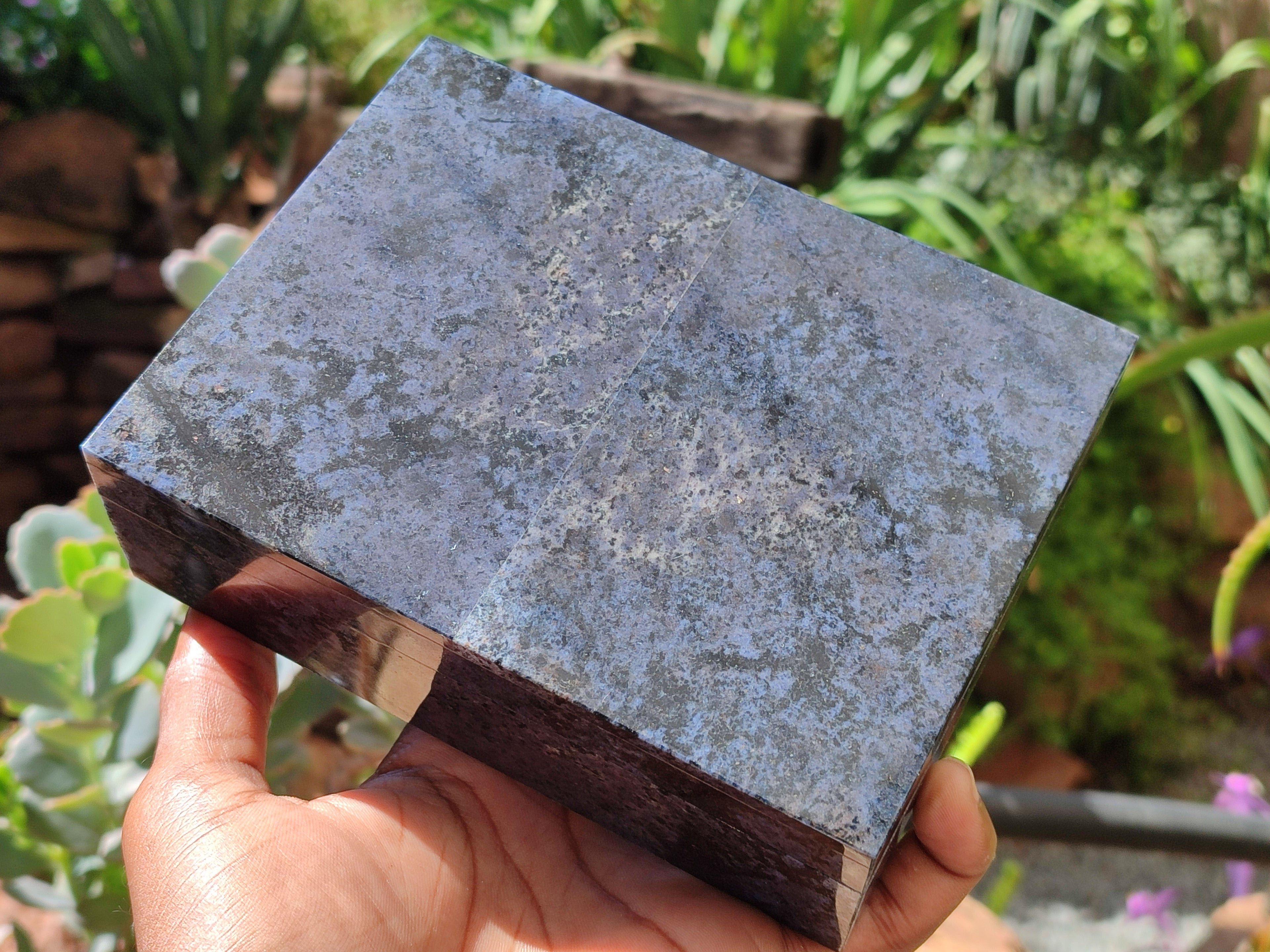 Hand Made Dumortierite Jewellery Box x 1 From Mozambique - Toprock Gemstones and Minerals 