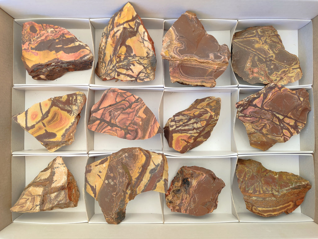 Natural Nguni Jasper Cobbed Specimens x 12 From Prieska, South Africa - Toprock Gemstones and Minerals 