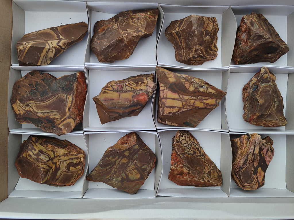 Natural Nguni Jasper Cobbed Specimens x 12 From Prieska, South Africa - Toprock Gemstones and Minerals 