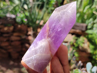 Polished Chevron Amethyst Points x 6 From Madagascar - Toprock Gemstones and Minerals 