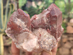 Natural Red Hematoid Quartz Clusters x 3 From Karoi, Zimbabwe - Toprock Gemstones and Minerals 