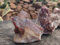 Natural Red Hematoid Quartz Clusters x 3 From Karoi, Zimbabwe - Toprock Gemstones and Minerals 