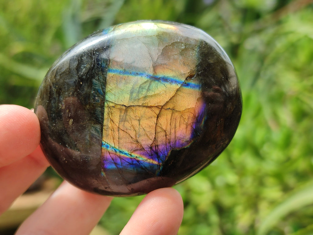 Polished Labradorite Palm Stones x 12 From Tulear, Madagascar - Toprock Gemstones and Minerals 