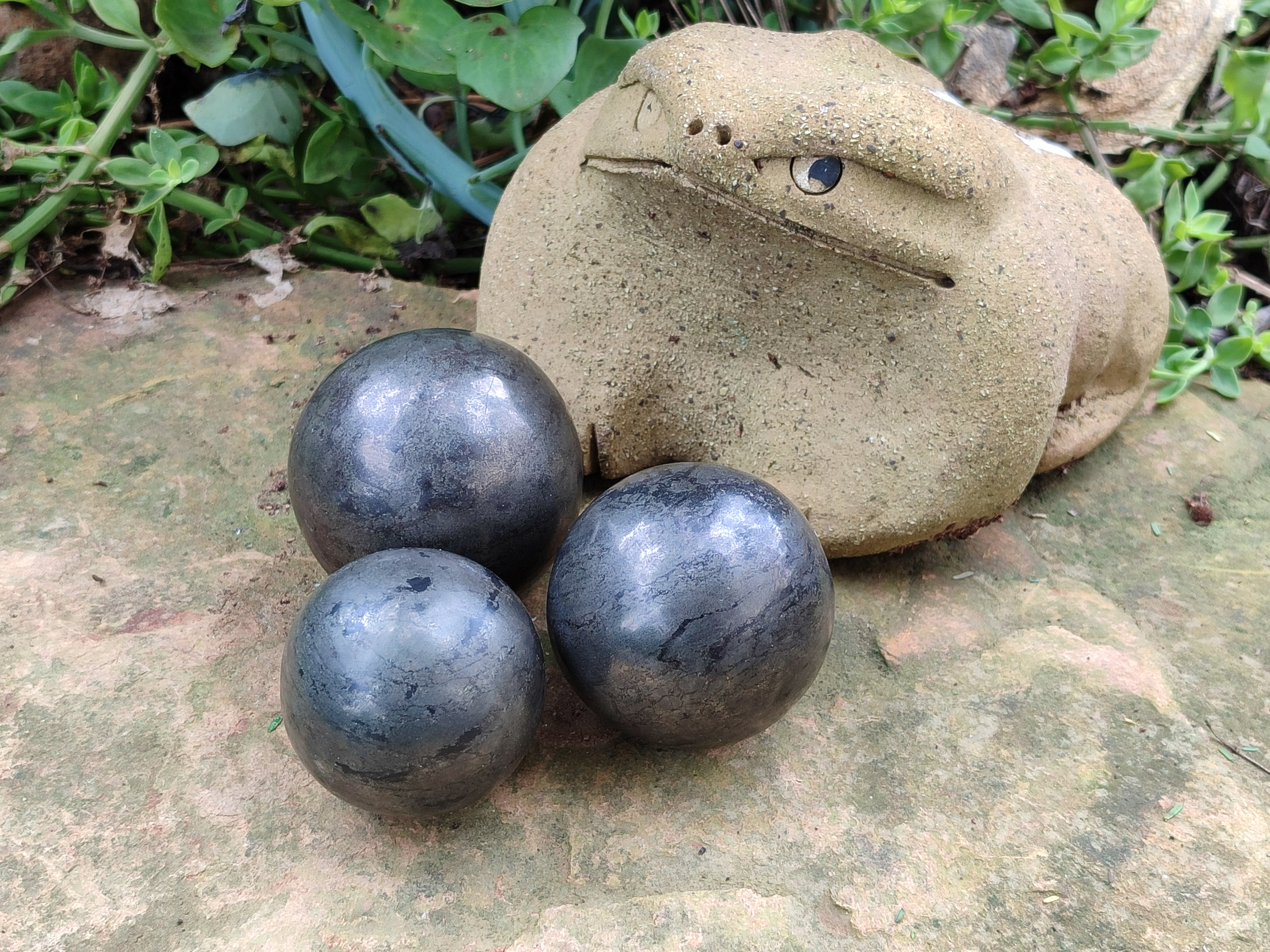 Polished Pharaoh Stone Spheres x 3 From Zimbabwe - Toprock Gemstones and Minerals 