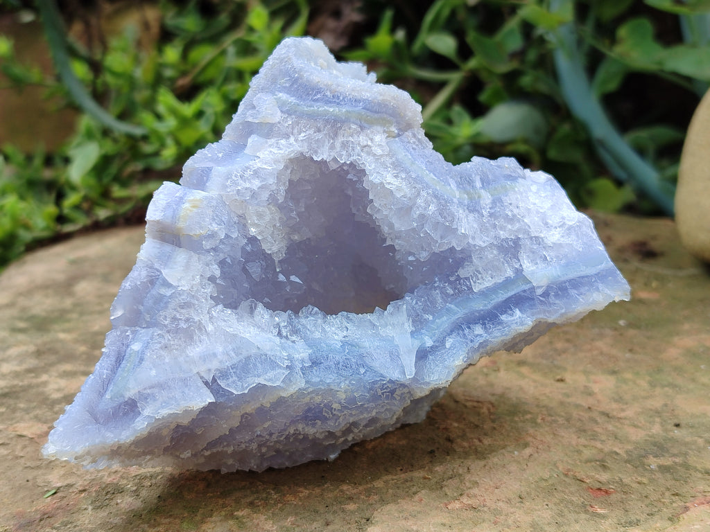 Natural Etched Blue Chalcedony Specimens x 2 From Nsanje, Malawi - Toprock Gemstones and Minerals 