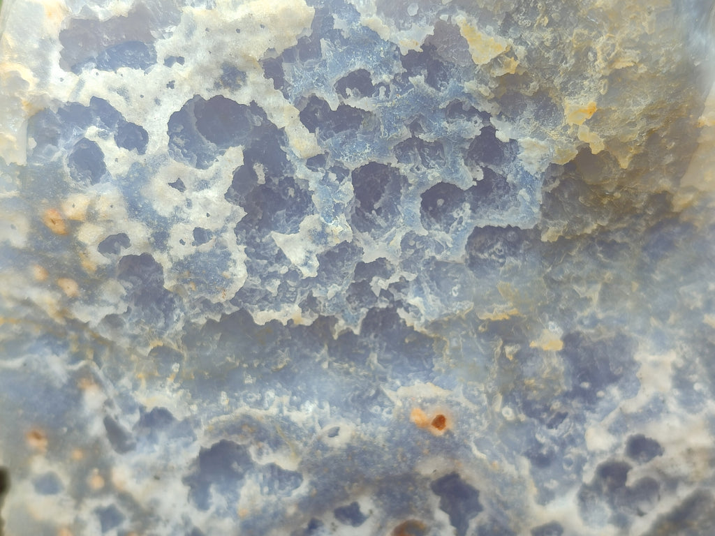 Natural Etched Blue Chalcedony Specimens x 2 From Nsanje, Malawi - Toprock Gemstones and Minerals 