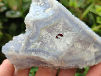 Natural Etched Blue Chalcedony Specimens x 2 From Nsanje, Malawi - Toprock Gemstones and Minerals 
