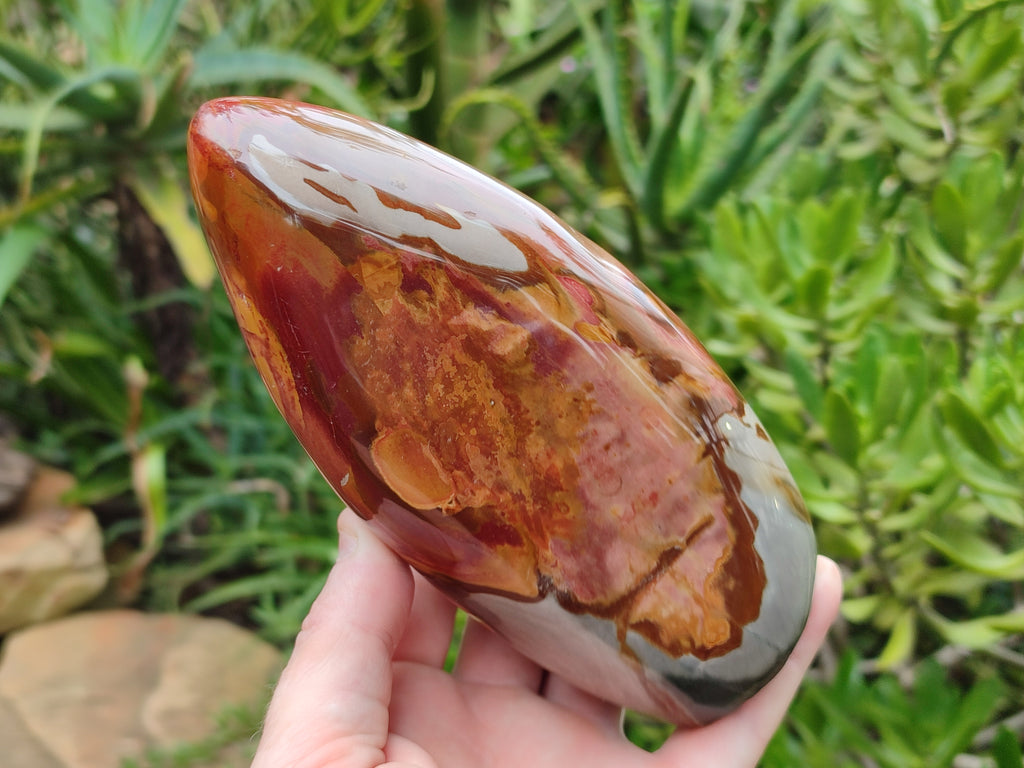 Polished Polychrome Jasper Standing Free Forms x 3 From Mahajanga, Madagascar - Toprock Gemstones and Minerals 
