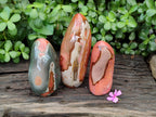 Polished Polychrome Jasper Standing Free Forms x 3 From Mahajanga, Madagascar - Toprock Gemstones and Minerals 