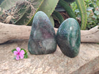 Polished Fuchsite Standing Free Forms x 2 From Madagascar - Toprock Gemstones and Minerals 