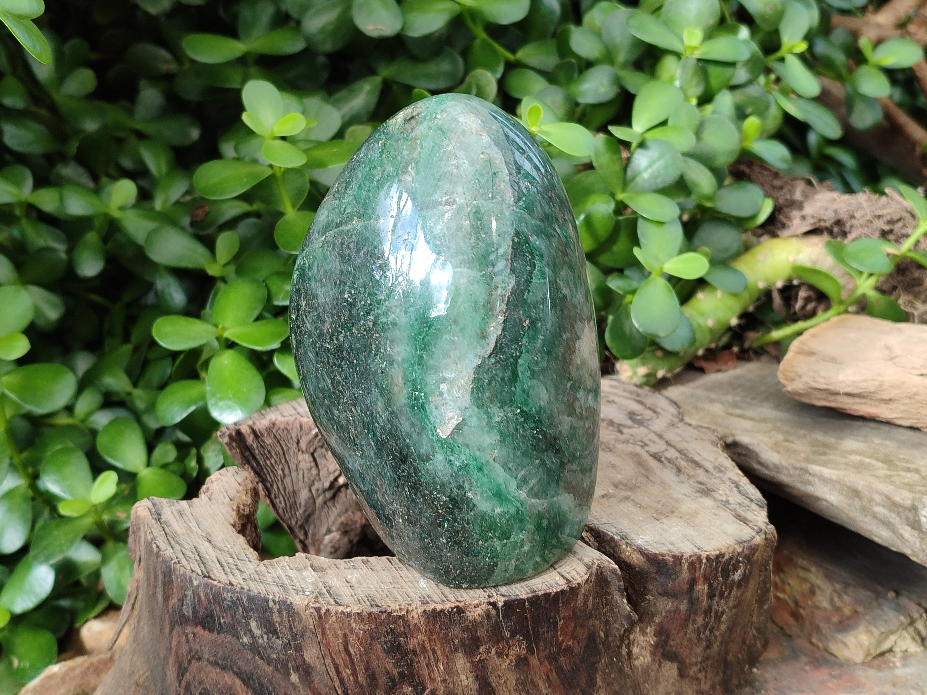 Polished Fuchsite Standing Free Forms x 2 From Madagascar - Toprock Gemstones and Minerals 