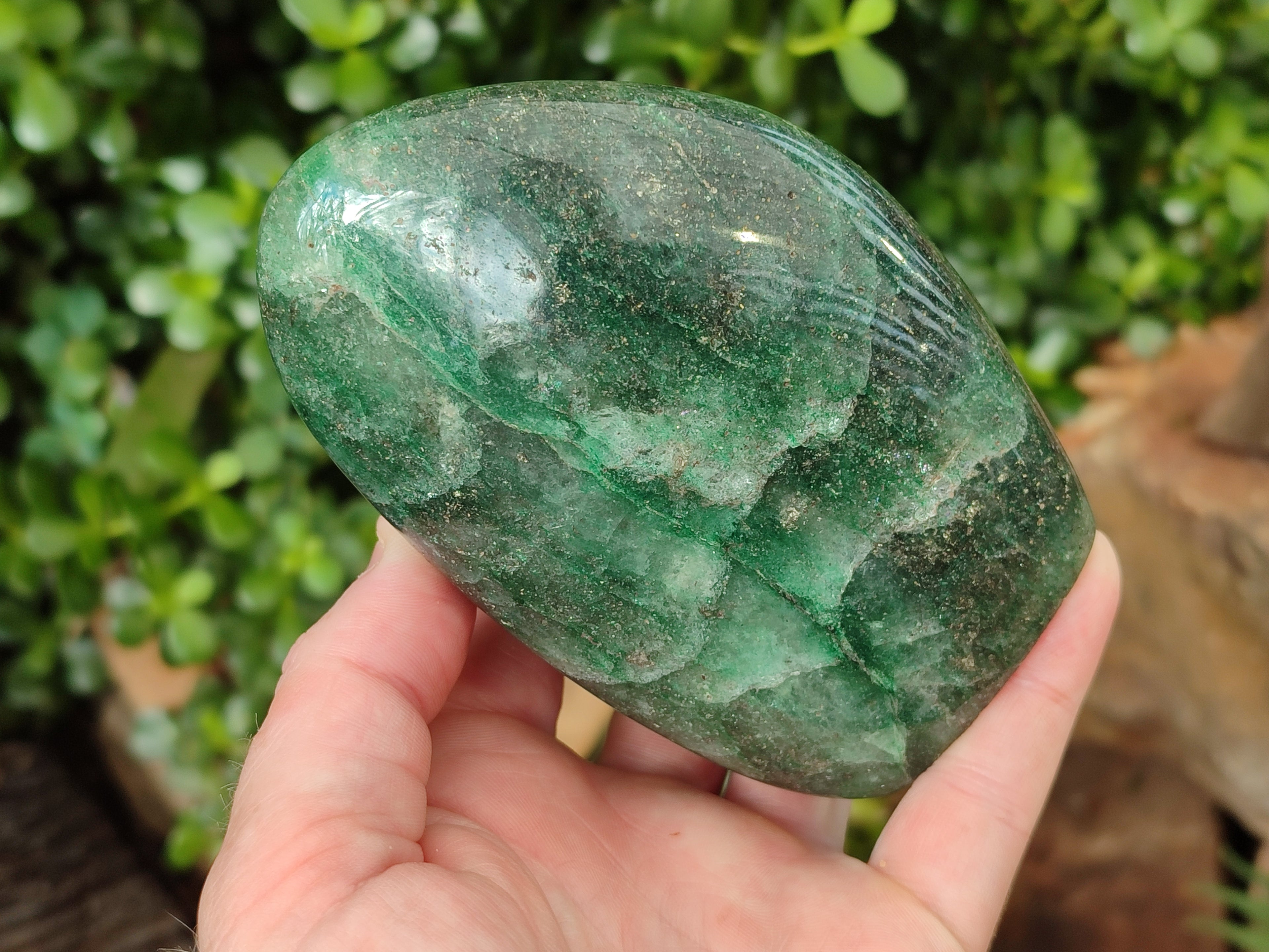 Polished Fuchsite Standing Free Forms x 2 From Madagascar - Toprock Gemstones and Minerals 