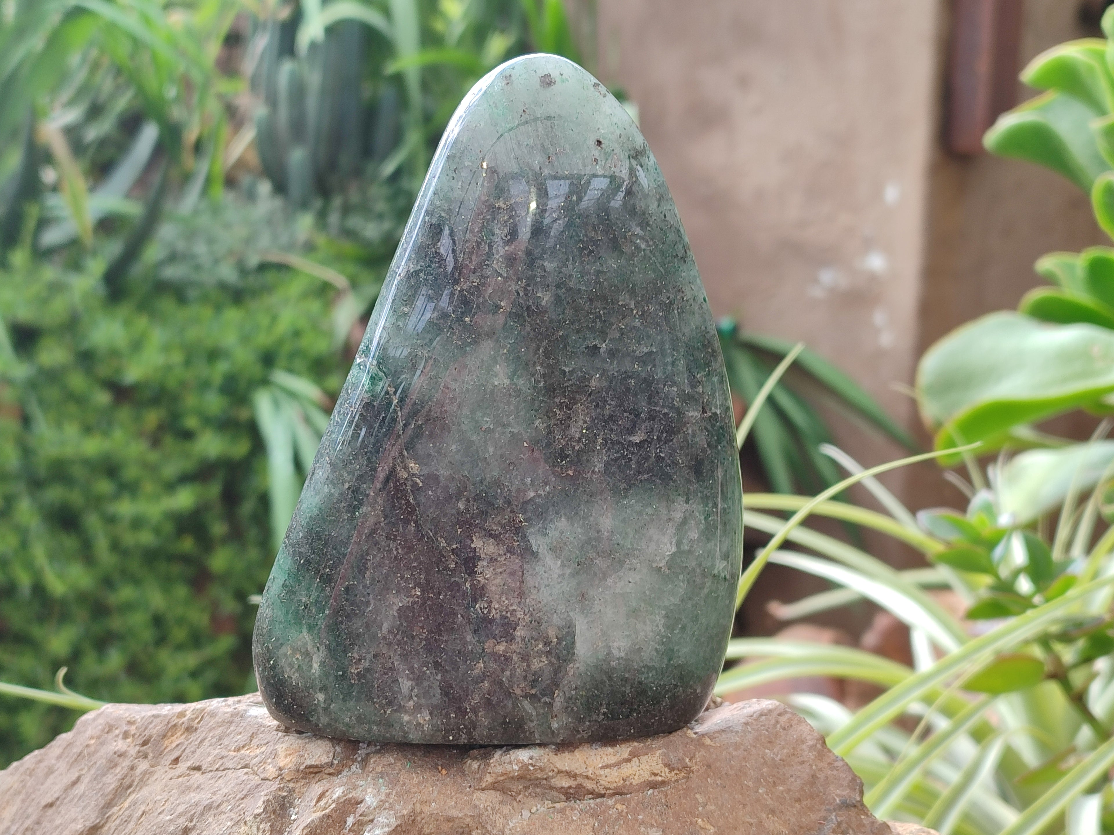 Polished Fuchsite Standing Free Forms x 2 From Madagascar - Toprock Gemstones and Minerals 