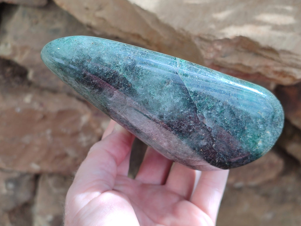 Polished Fuchsite Standing Free Forms x 2 From Madagascar - Toprock Gemstones and Minerals 
