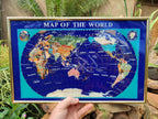 Hand Made Lapis Lazuli Framed Map of the World - Sold Per Item - From Afghanistan - Toprock Gemstones and Minerals 
