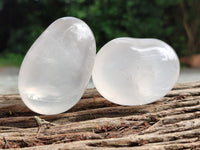 Polished Girasol Pearl Quartz Palm Stones x 12 From Madagascar - Toprock Gemstones and Minerals 