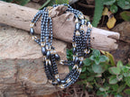 Polished Hematite and Freshwater Pearl Beaded Necklace - Sold Per Item - From Southern Africa - Toprock Gemstones and Minerals 