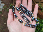 Polished Hematite and Freshwater Pearl Beaded Necklace - Sold Per Item - From Southern Africa - Toprock Gemstones and Minerals 