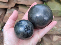 Polished Pharaoh Stone Spheres x 2 From Zimbabwe - Toprock Gemstones and Minerals 