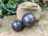 Polished Pharaoh Stone Spheres x 2 From Zimbabwe - Toprock Gemstones and Minerals 