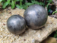 Polished Pharaoh Stone Spheres x 2 From Zimbabwe - Toprock Gemstones and Minerals 