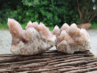 Natural Amethyst Spirit Quartz Clusters x 2 From Boekenhouthoek, South Africa - Toprock Gemstones and Minerals 