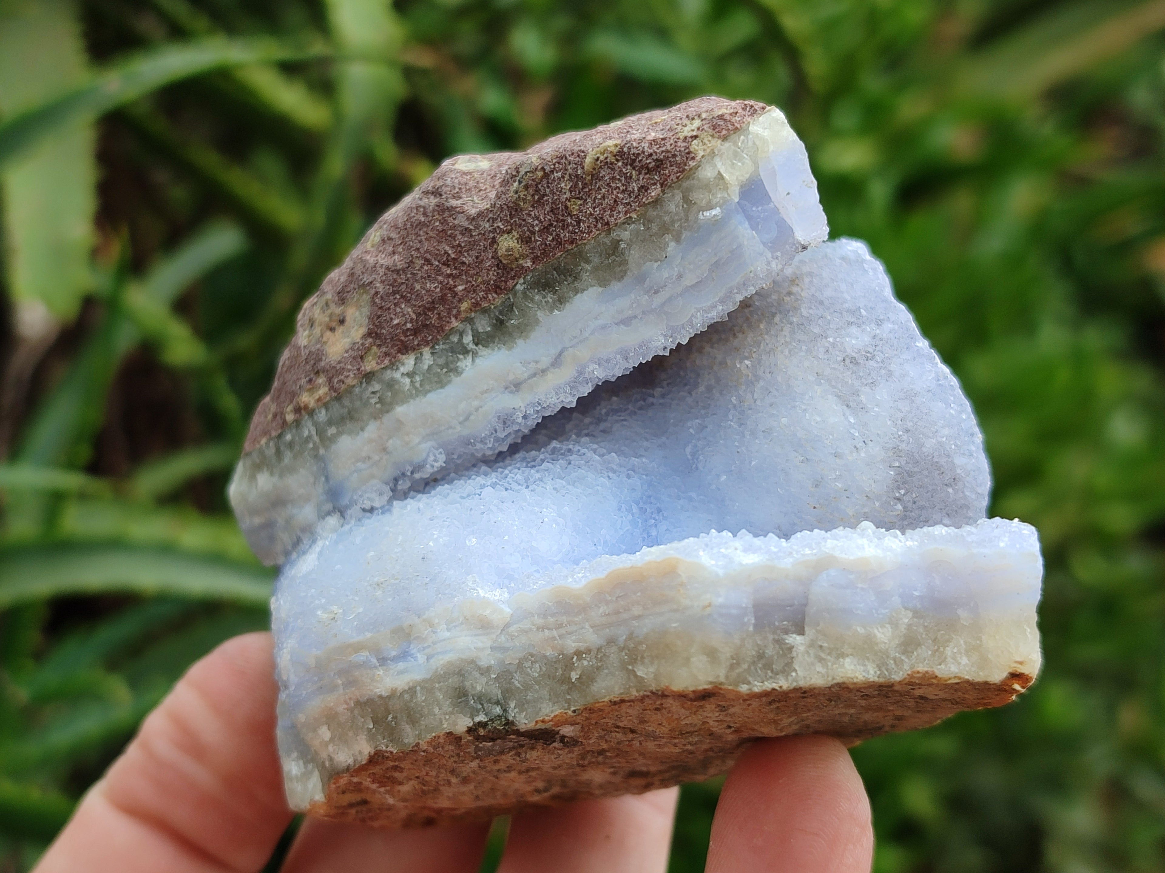 Natural Blue Lace Agate Geode Specimens x 12 From Malawi - Toprock Gemstones and Minerals 