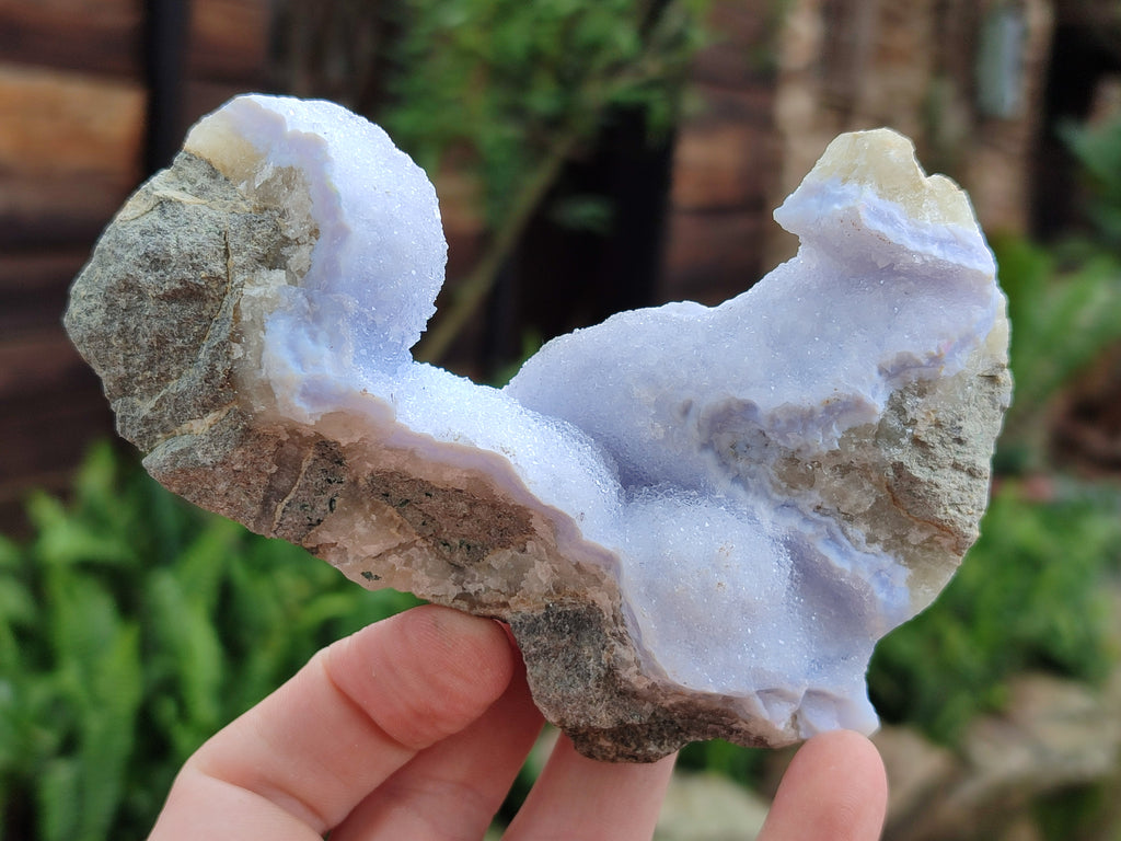Natural Blue Lace Agate Geode Specimens x 12 From Malawi - Toprock Gemstones and Minerals 