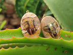 Polished Picture Stone Pendant with Hand Painted Elephant - Sold Per Item - From Namibia - Toprock Gemstones and Minerals 