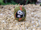 Polished Unakite Pendant with Hand Painted Panda - Sold Per Item - From South Africa - Toprock Gemstones and Minerals 