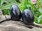 Polished Schorl Black Tourmaline Eggs x 6 From Madagascar - Toprock Gemstones and Minerals 