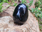 Polished Schorl Black Tourmaline Eggs x 6 From Madagascar - Toprock Gemstones and Minerals 