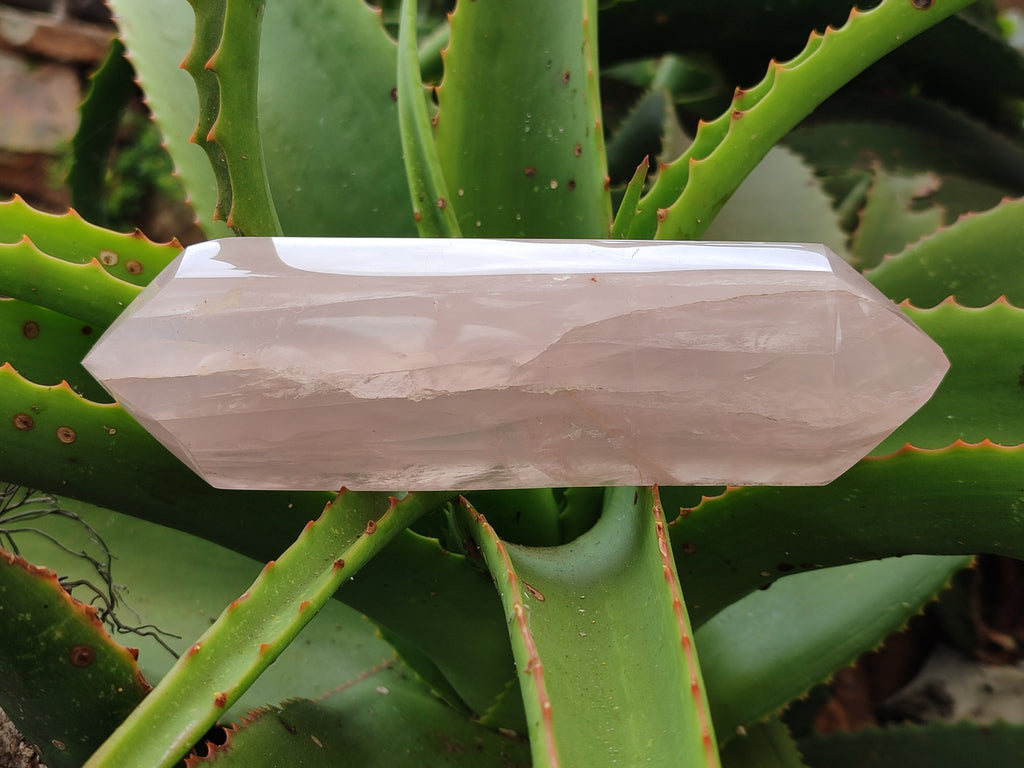 Polished Double Terminated Rose Quartz Points x 6 From Ambatondrazaka, Madagascar - Toprock Gemstones and Minerals 