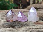 Polished Smokey Amethyst Window Quartz Points x 20 From Akansobe, Madagascar - Toprock Gemstones and Minerals 