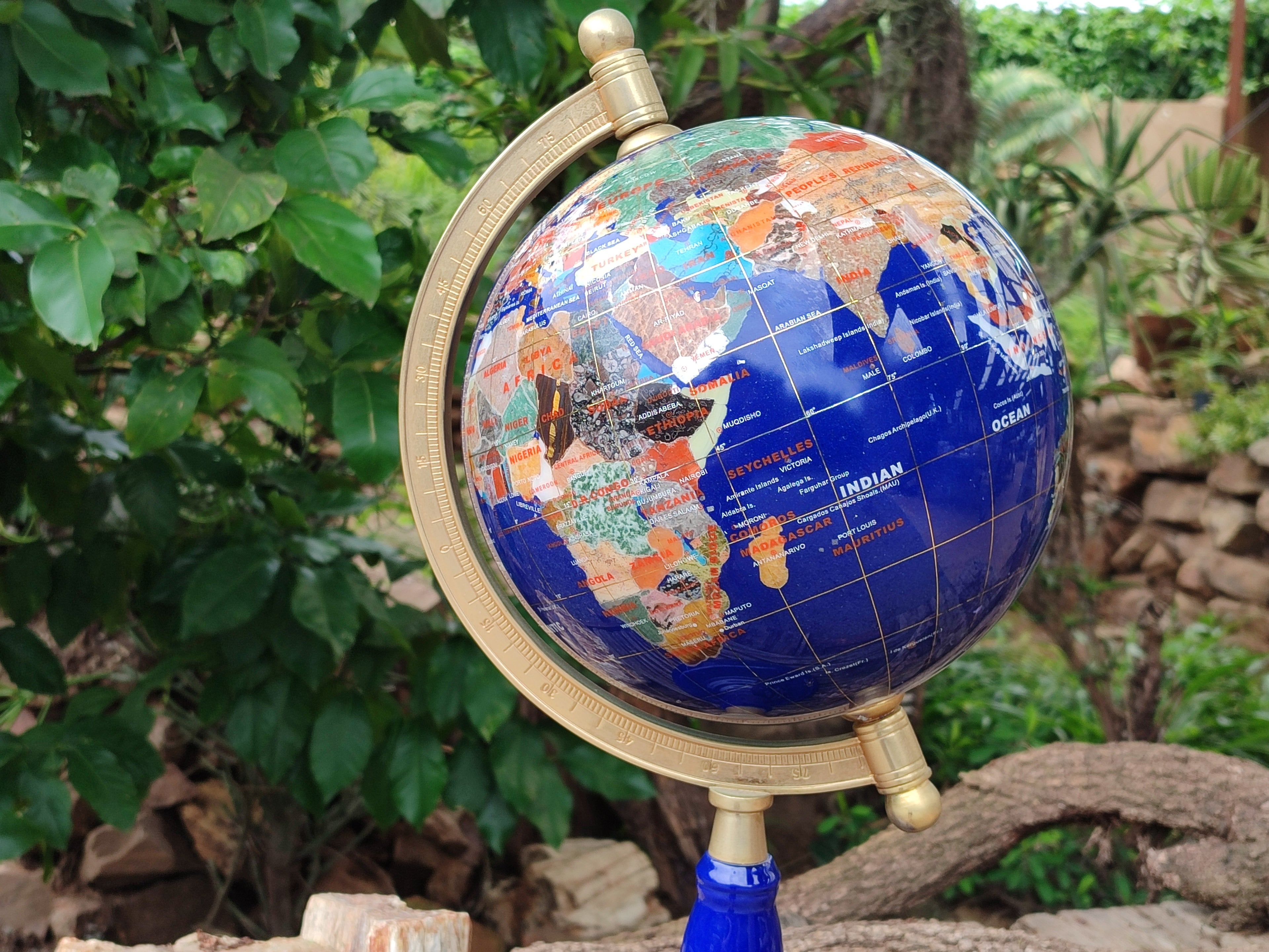 Polished Lapis Lazuli World Globe x 1 From China - Toprock Gemstones and Minerals 