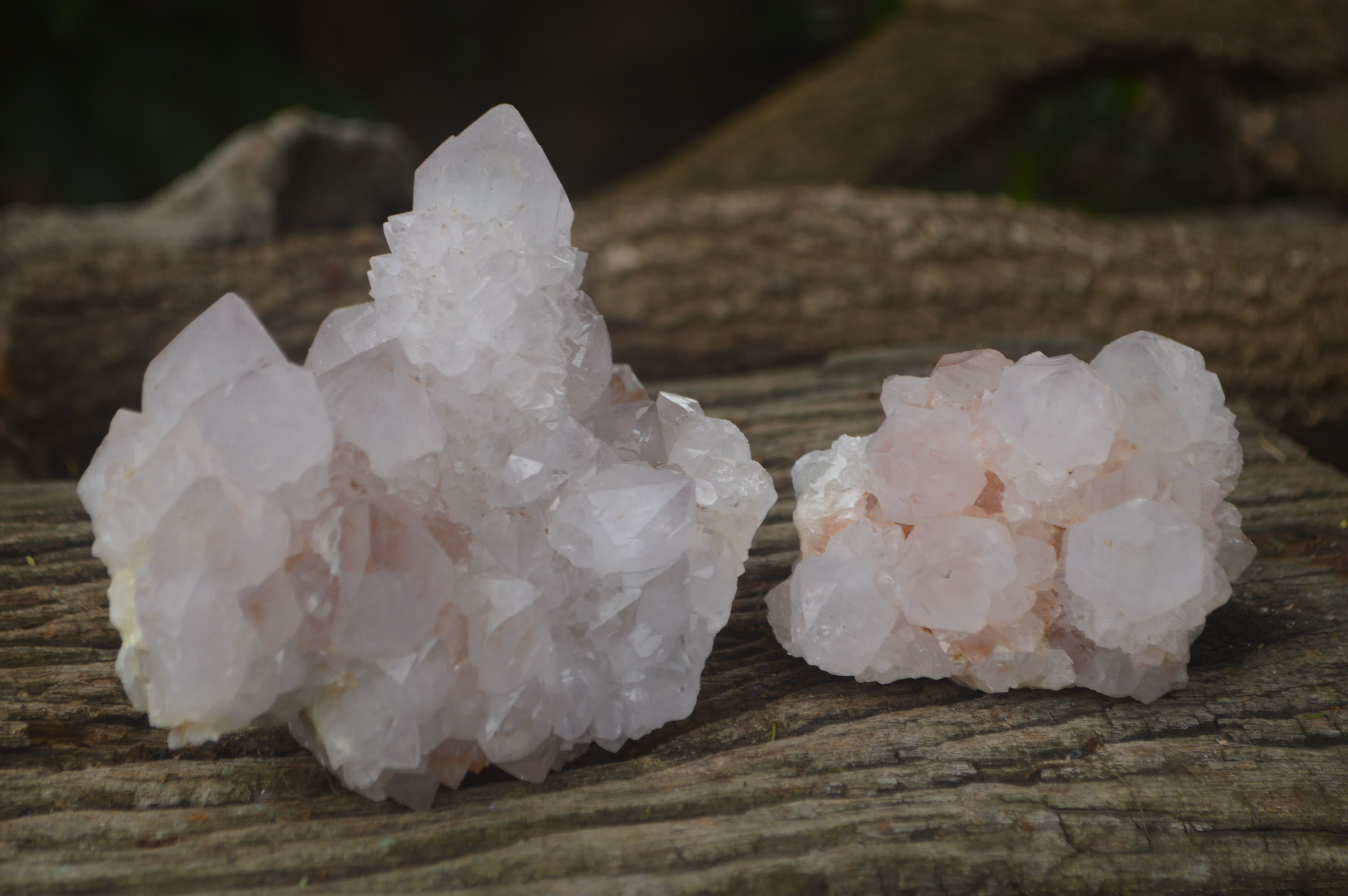 Natural Amethyst Spirit Quartz Clusters x 2 From Boekenhouthoek, South Africa - Toprock Gemstones and Minerals 