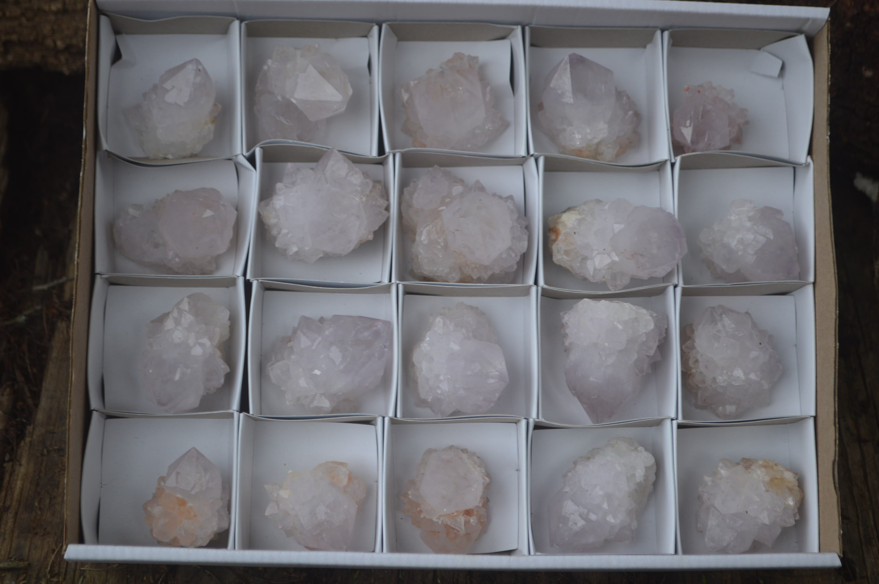 Natural Amethyst Spirit Quartz Clusters x 20 From Boekenhouthoek, South Africa - Toprock Gemstones and Minerals 