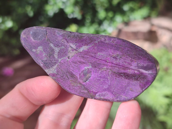Polished On One Side Metallic Purpurite Specimens x 6 From Namibia - Toprock Gemstones and Minerals 