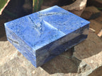 Hand Made Dumortierite Jewellery Box x 1 From Mozambique - Toprock Gemstones and Minerals 